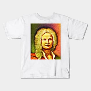 Antonio Vivaldi Snow Portrait | Antonio Vivaldi Artwork 15 Kids T-Shirt